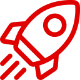 Launch raket ikon