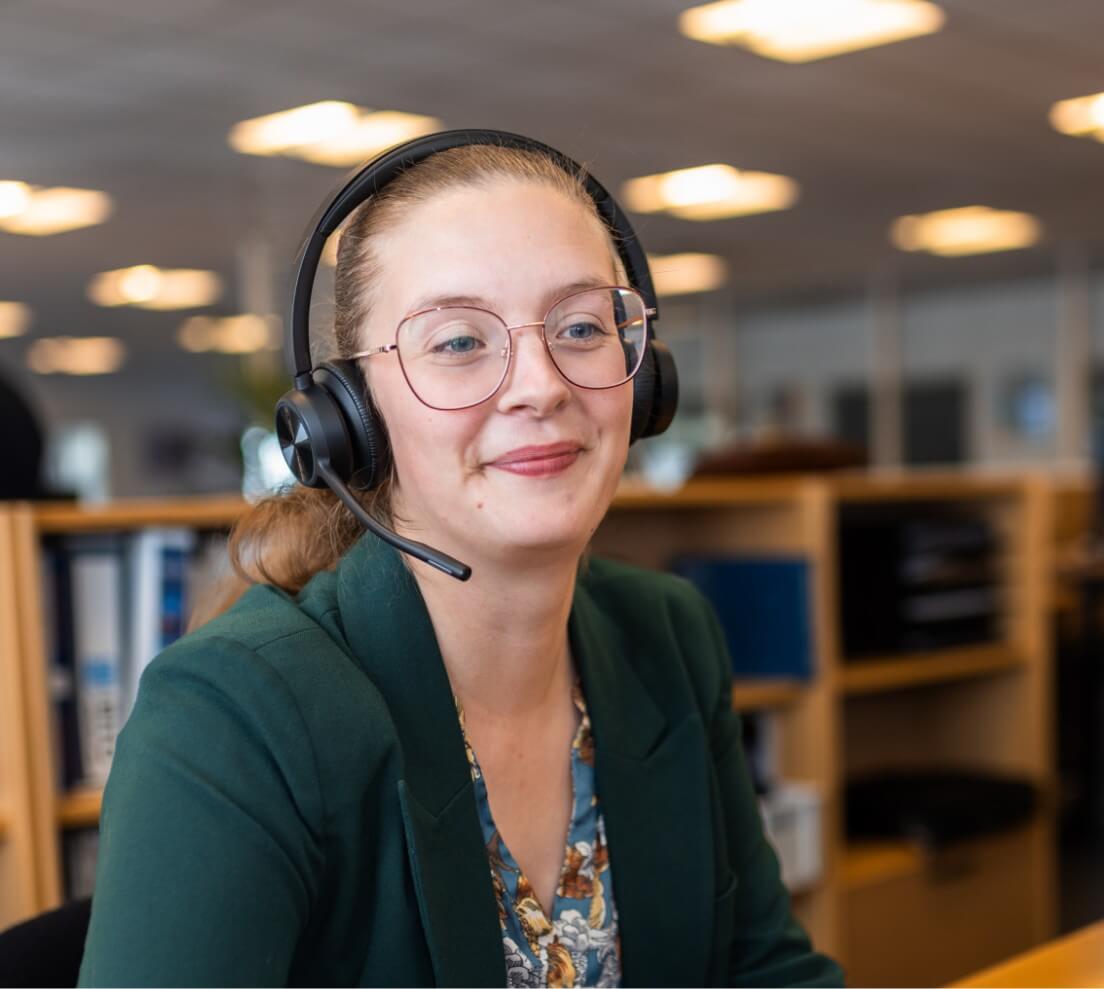 Emma J. Kjelgaard, handelselev i internt salg.